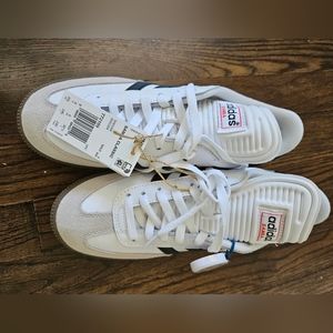 NWT White Adidas Sambas!